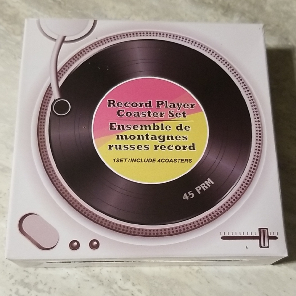 Record Player Coaster Set
